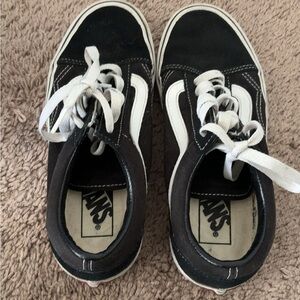 Vans Kids Classic Black and White Sneakers